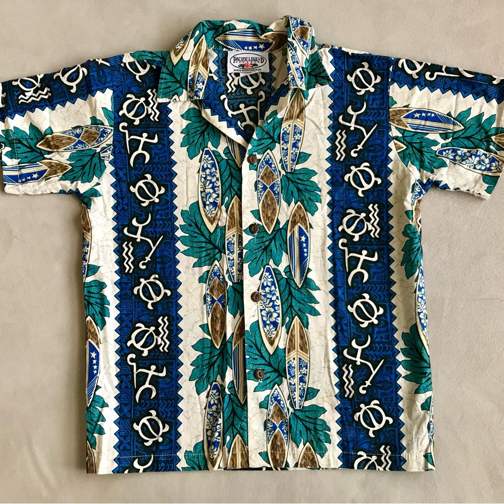 Vintage Kids Hawaiian Shirt - Pacific Legend Apparel Hawaiian Kids Shirt